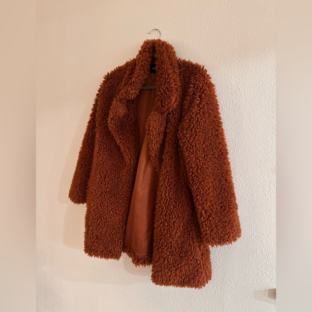 Cotton Candy LA Faux Fur Orange Coat
